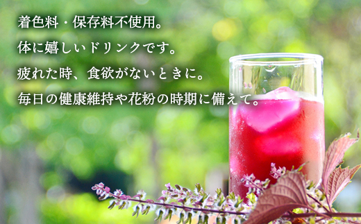 東白川村産赤しそ使用！ しそしそばなし 2本 720ml しそジュース 紫蘇 赤しそ 紫蘇ジュース ジュース 飲料 飲み物 つちのこの村