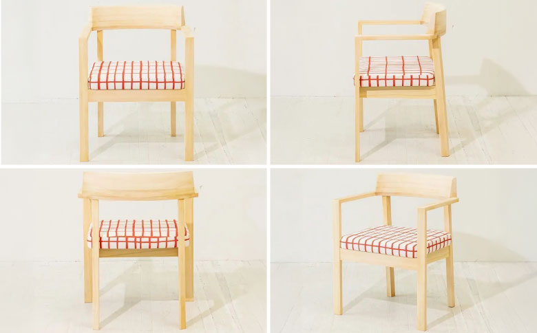 椅子 コダマチェア 家具 インテリア 東濃桧 桧 檜 ヒノキ 針葉樹 無垢材 木製 持ち運び 軽量 イス チェア 東白川村 コダマプロジェクト 【 24種の座面ファブリックから選べる！】 【北海道・沖縄県・離島配送不可】