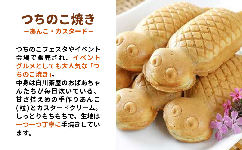 【冷蔵】つちのこ焼き6匹＆ベビーつちのこ5匹 計11匹 あんこ カスタード つぶあん たい焼き ベビーカステラ