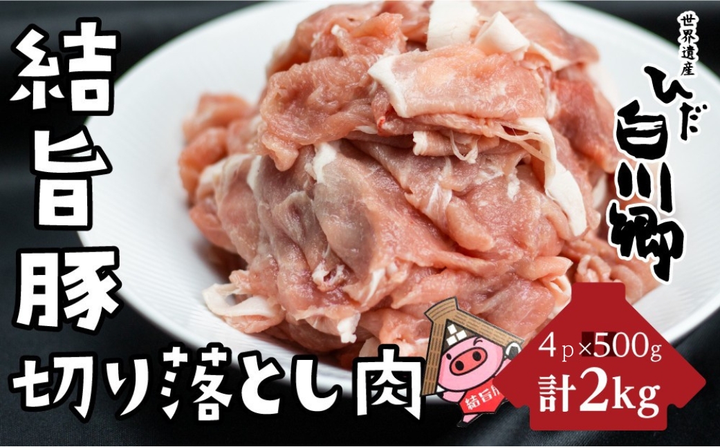 結旨豚 切り落とし 500g×4パック 計2kg  [S226] 