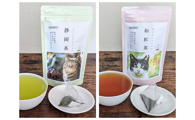 静岡県産茶ティーバッグ5種類（静岡茶・ほうじ茶・和紅茶・玉露・玄米茶） 計54ティーバッグ【さくらねこTNR活動支援 】