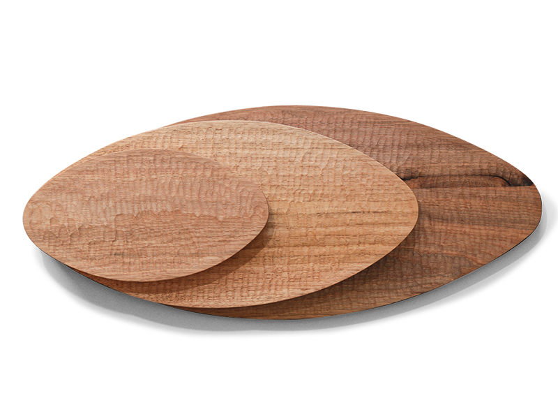 サービングボード 木製 オーバル Lサイズ（クルミ）アウトドア用品 キャンプ 料理 調理道具