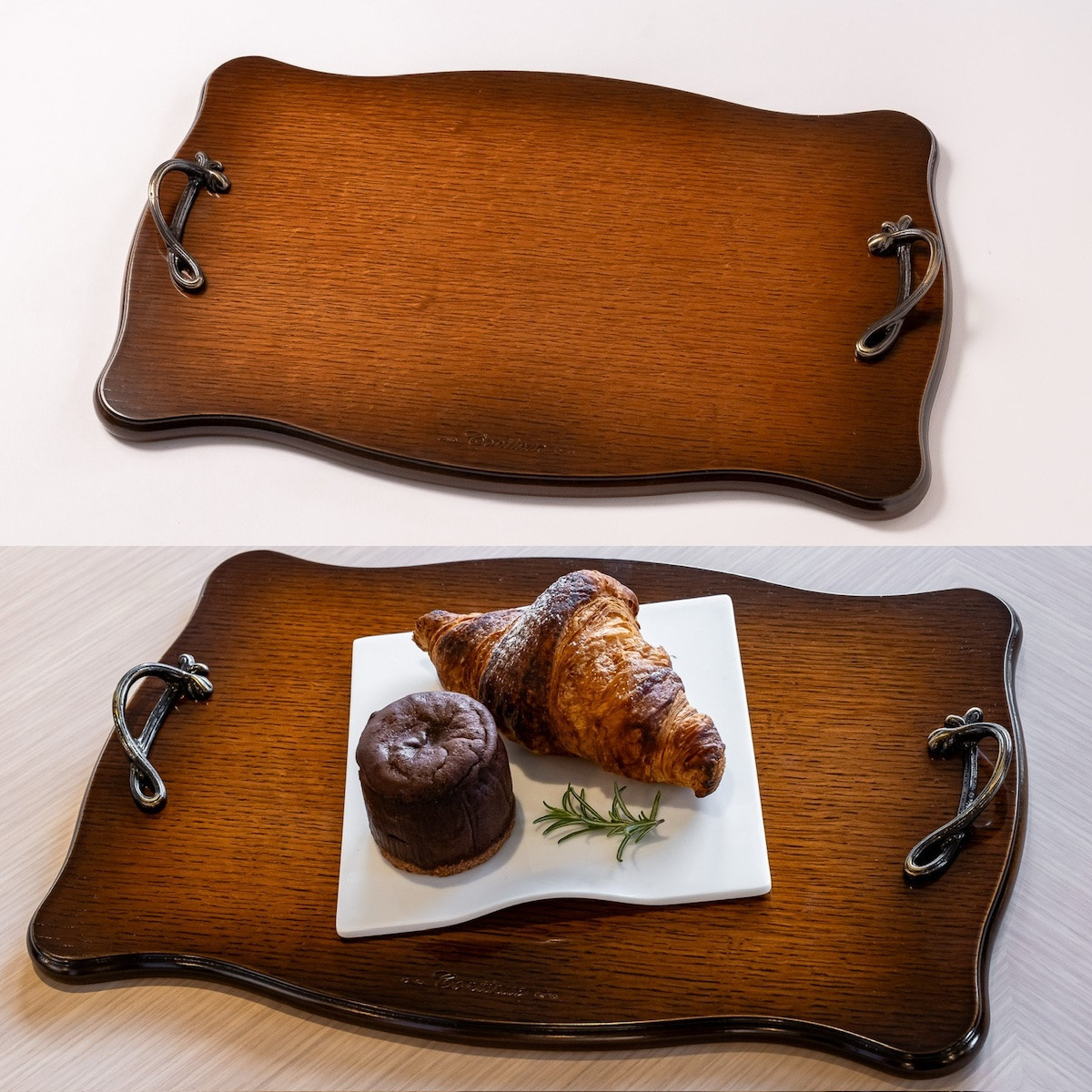 松永工房 Continue トレイ オフィシャル限定品 アンティークカラー クラシック エレガント インテリア アンティーク調家具 木製 木製プレート 木のお皿 テーブルウェア おうちカフェ