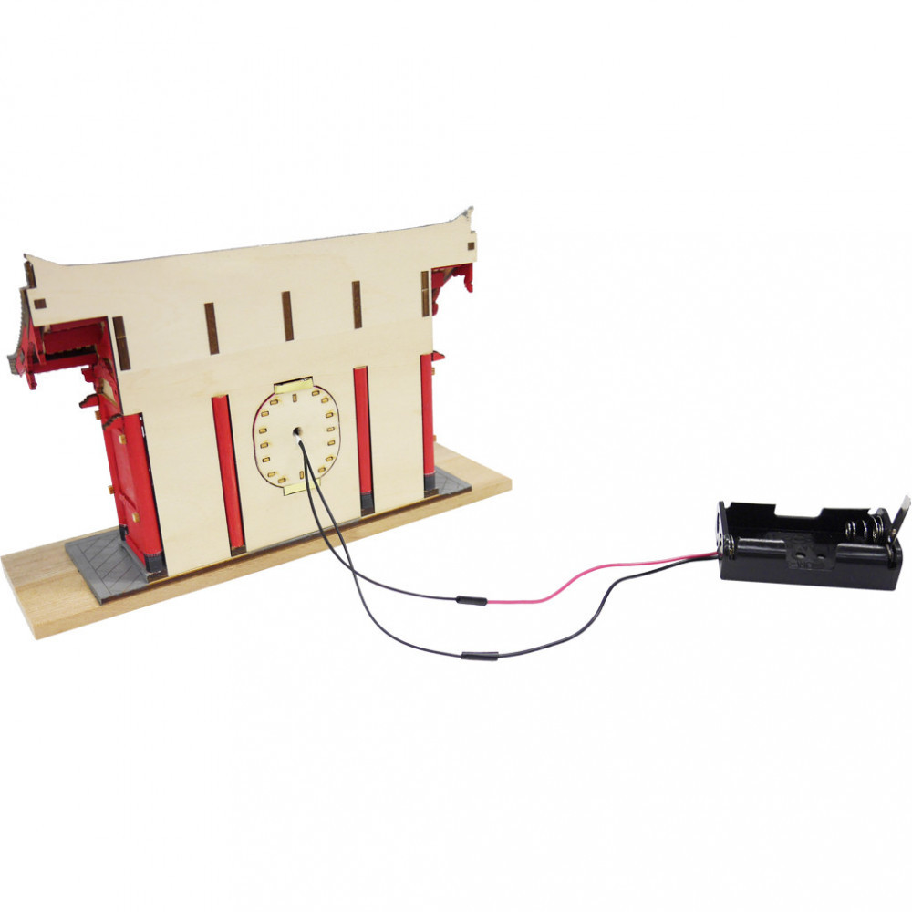 ウッディジョー　ハーフタイプ 雷門　木製模型キット
