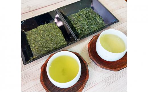 静岡 本山茶 2種 飲み比べセット（浅蒸し100g・深蒸し100g） オススメお茶【お茶 緑茶 茶葉 日本茶 静岡茶 静岡県産 】