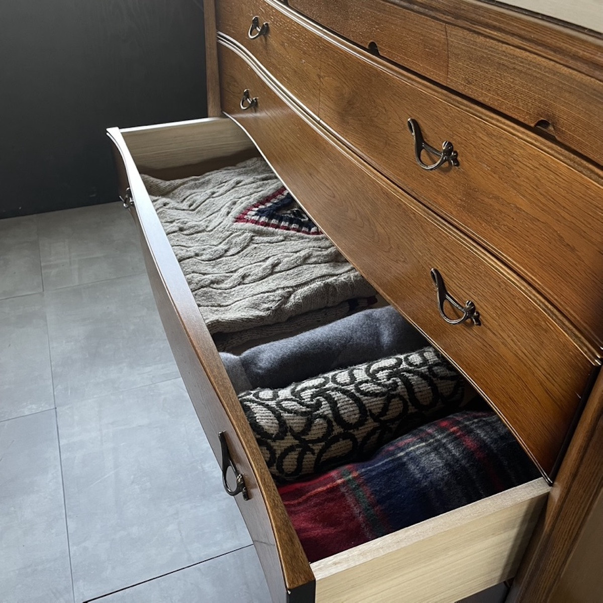 松永工房 Continue ビッグチェスト アンティークカラー  クラシック エレガント インテリア アンティーク調家具 木製 チェスト ねこ脚 タンス 収納家具 収納 カンティーニュ 寝室【配送不可：沖縄・離島】