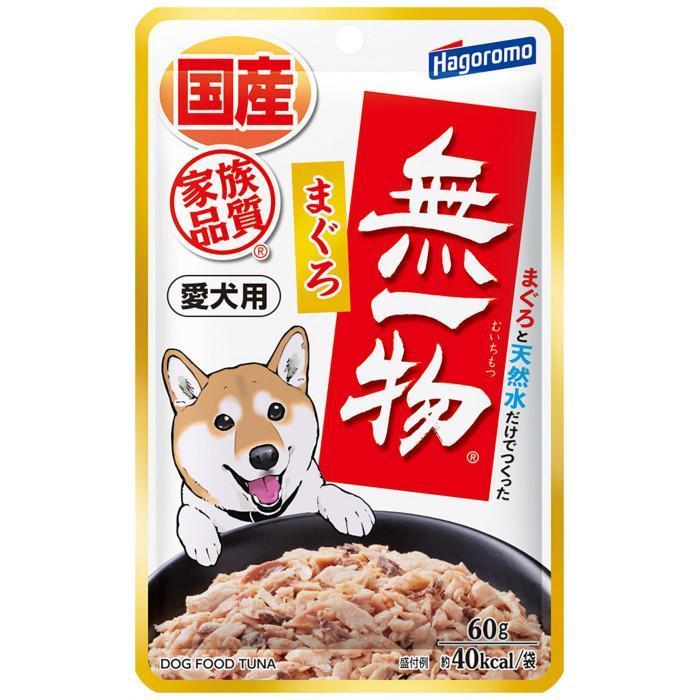 【定期便】全3回　ペットフード愛犬用無一物(R)パウチまぐろ60g【はごろもフーズ】