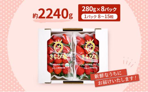 いちご キラッと輝くいちご きらぴ香 4箱 8パック 大粒 果物 イチゴ 苺 国産 ギフト 贈答品 お祝い プレゼント フルーツ くだもの 冷蔵