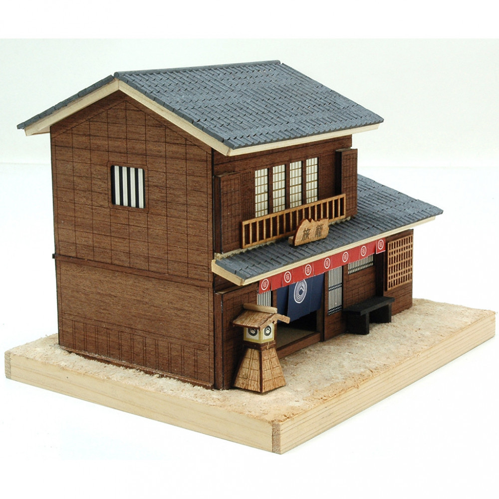 ウッディジョー　ミニ建築No.４ 旅籠（はたご）木製模型キット