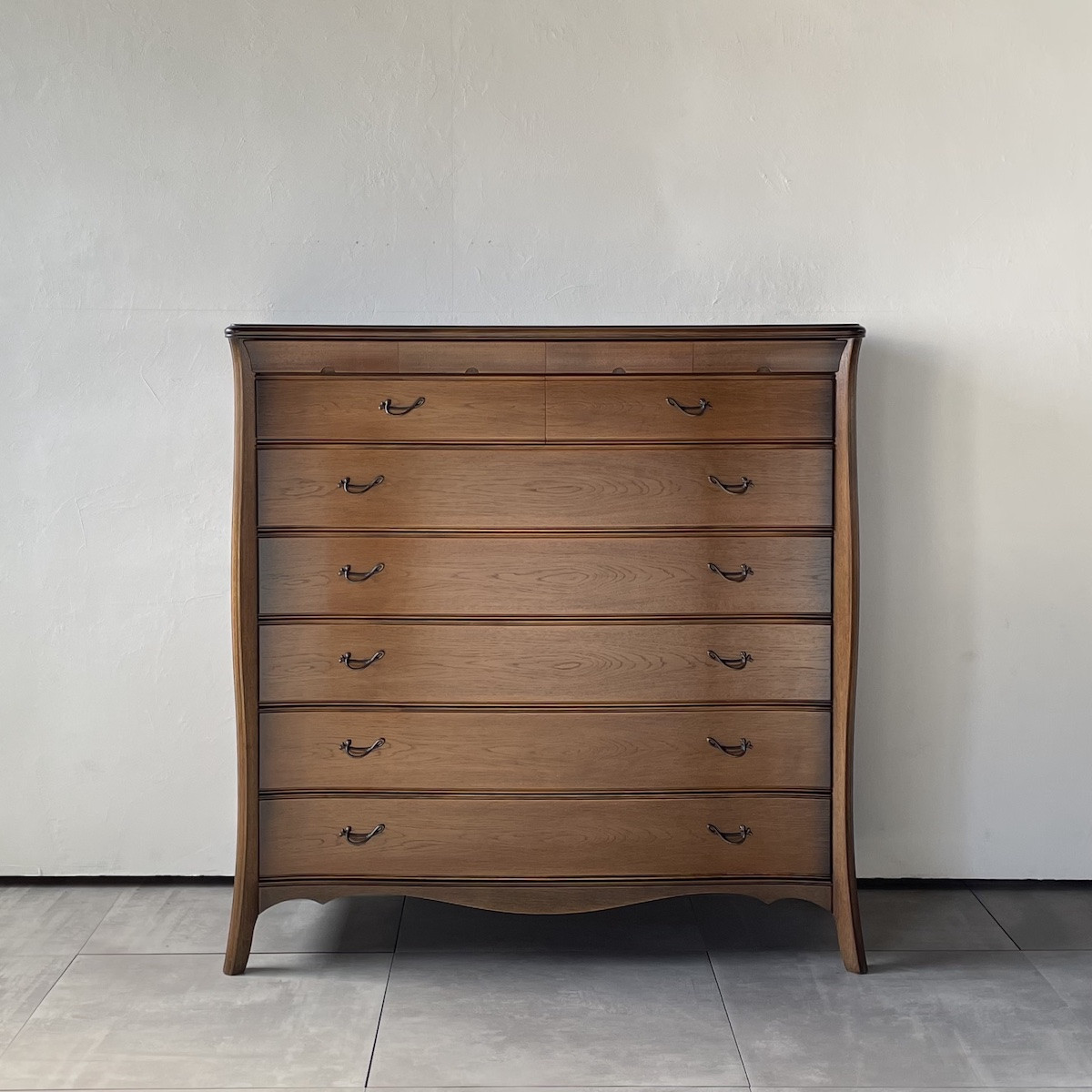 松永工房 Continue ビッグチェスト アンティークカラー  クラシック エレガント インテリア アンティーク調家具 木製 チェスト ねこ脚 タンス 収納家具 収納 カンティーニュ 寝室【配送不可：沖縄・離島】