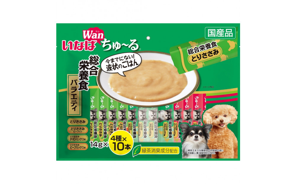 いなば　犬ちゅ～る　総合栄養食バラエティ320本（14ｇｘ40本ｘ8袋入）（ケース）