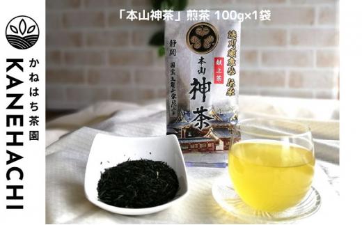 静岡久能山東照宮献上茶 「本山神茶」煎茶 100g 煎茶ティーバッグ 75g (5g×15個) 詰合せ 静岡市葵区産 かねはち茶園 オススメお茶