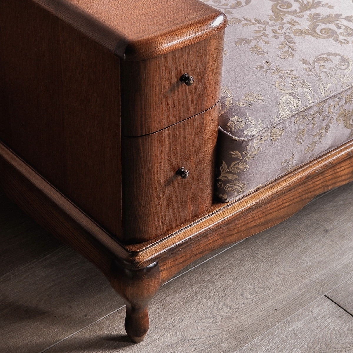 松永工房 Continue カウチ オフィシャル限定品 クラシック エレガント インテリア アンティーク調家具 木製 ソファ リビング　チェア ねこ脚 カンティーニュ【配送不可：沖縄・離島】