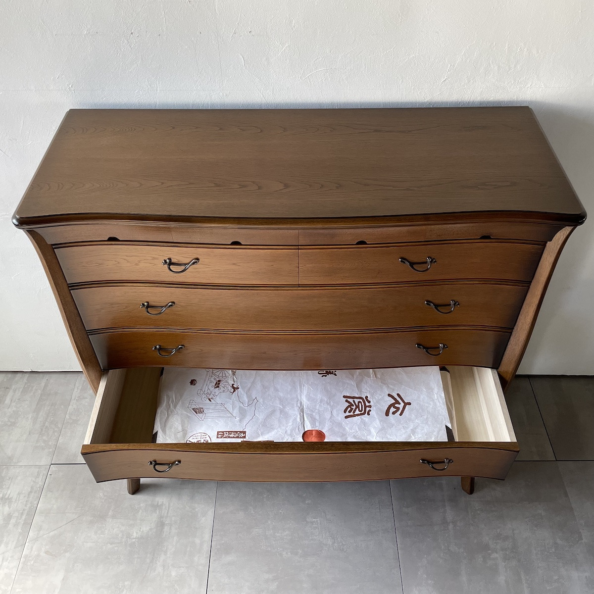 松永工房 Continue ビッグチェスト アンティークカラー  クラシック エレガント インテリア アンティーク調家具 木製 チェスト ねこ脚 タンス 収納家具 収納 カンティーニュ 寝室【配送不可：沖縄・離島】