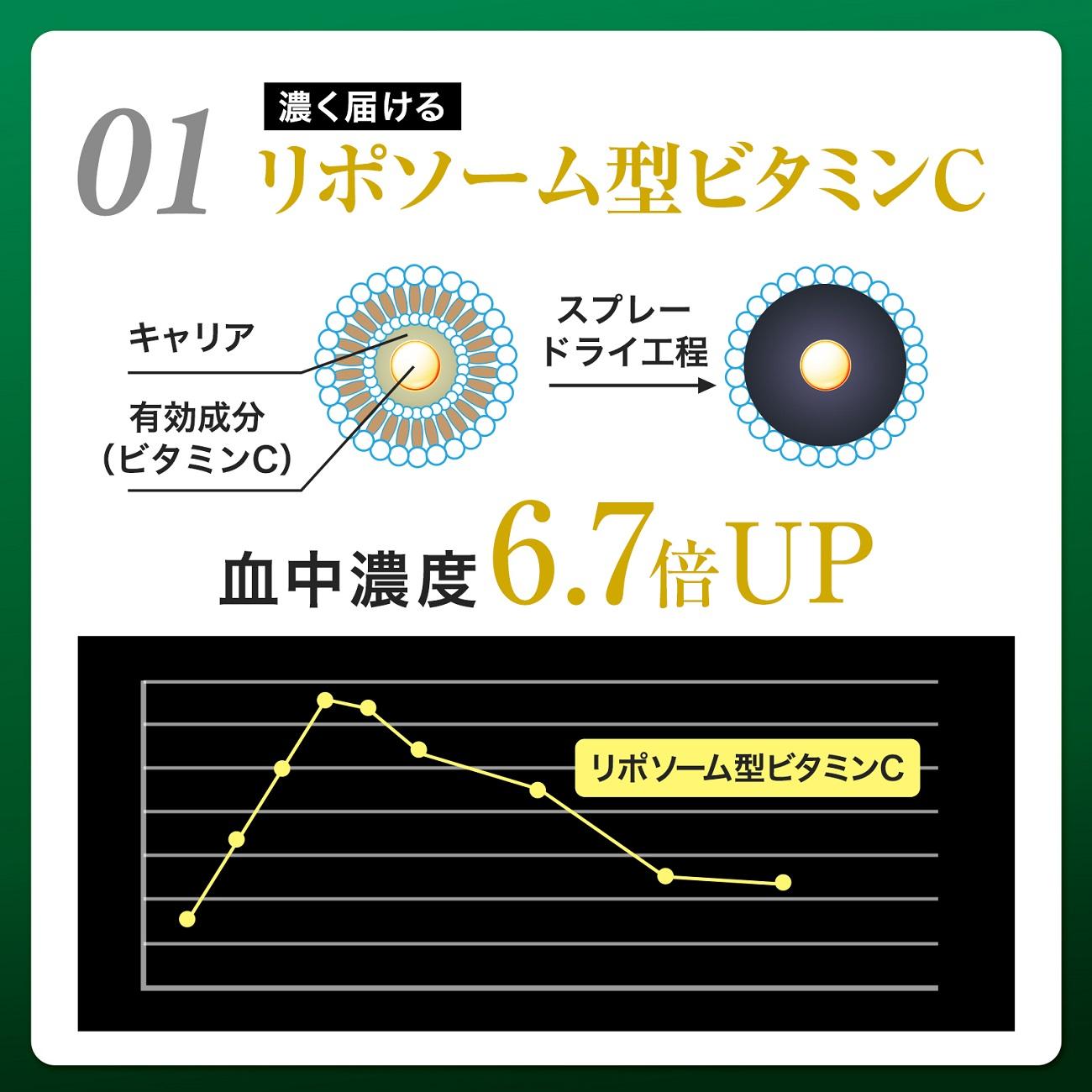 ハルクファクター リポソーム ビタミンC 3000 120粒 サプリメント 持続型 タイムリリース