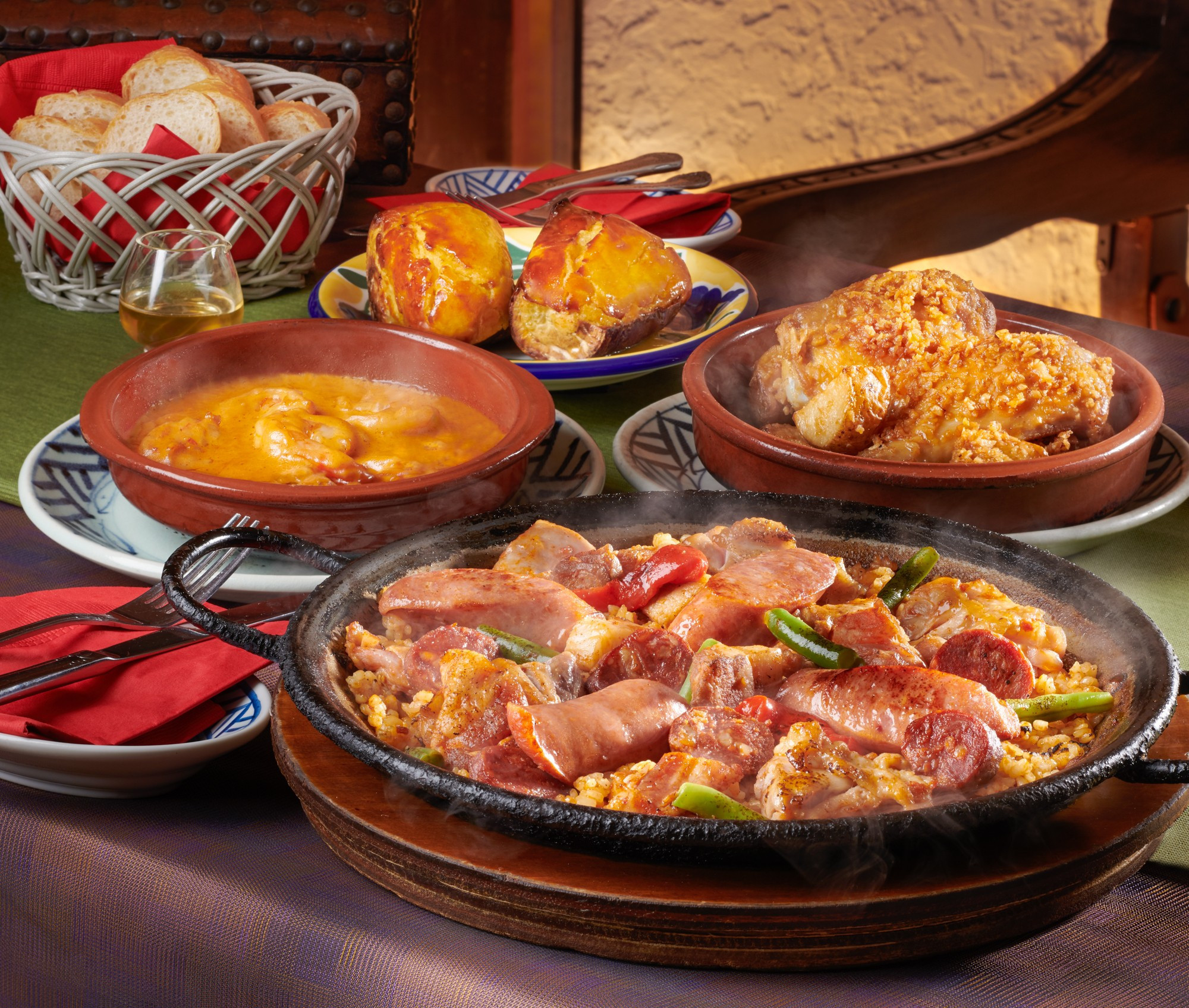 チョリソーパエリアのディナーセット 静岡の老舗スペインレストラン「サングリア」 冷凍 スペイン料理 パエリア タパス ワイン バル バール◇