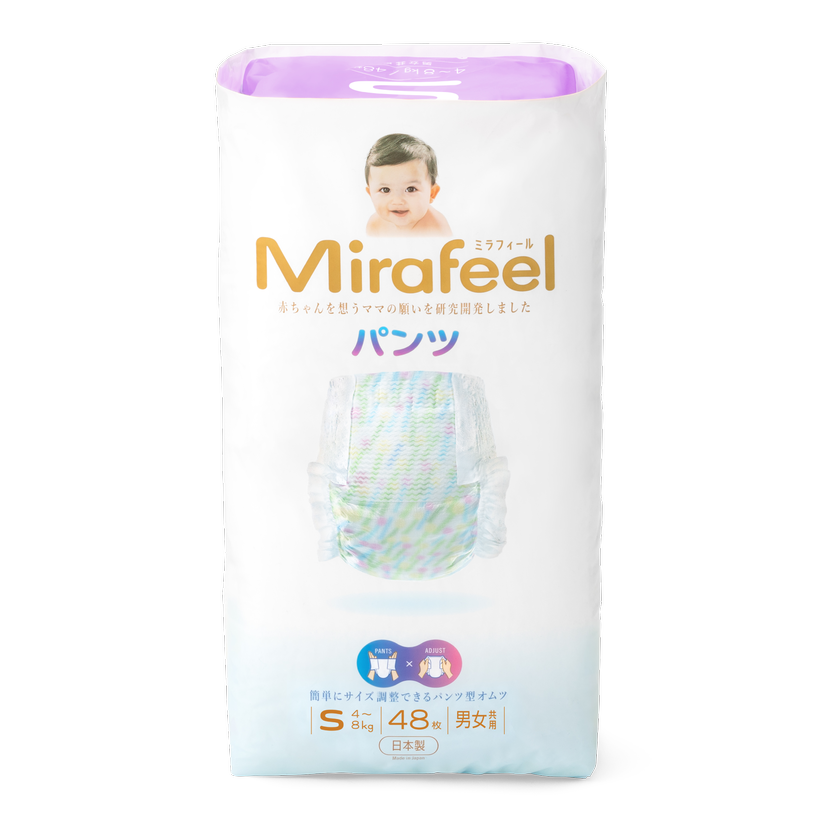 Mirafeel 乳幼児用おむつ Sサイズ（4～8kg）144枚（48枚×3） 日用品 