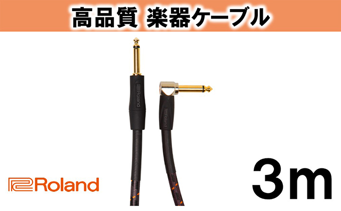 【Roland純正】高品質楽器ケーブル 3m/RIC-G10A【配送不可：離島】