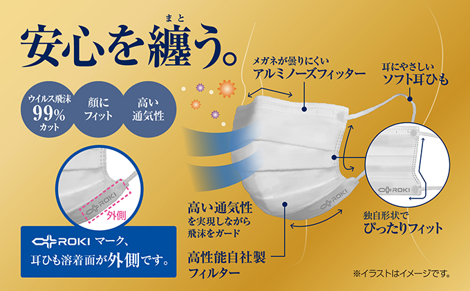 纏 マスク ふつうサイズ  7枚入×6袋｜不織布 日本製 日用品 対策