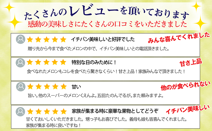 クラウンメロン【上（山等級）】特大玉（1.5kg前後）3玉入り