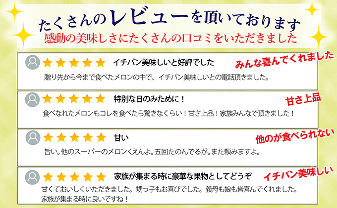 クラウンメロン【上（山等級）】特大玉（1.5kg前後）6玉入り