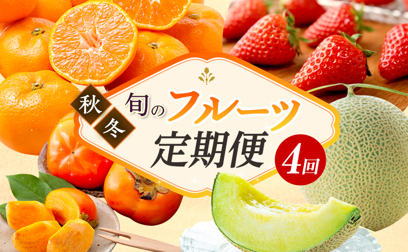 フルーツ 定期便 4ヶ月 次郎柿 三ヶ日みかん いちご クラウンメロン 果物 旬の果物 青島みかん 静岡クラウンメロン 4回 フルーツ定期便 詰め合わせ セット 静岡 静岡県 浜松市 【配送不可：離島】