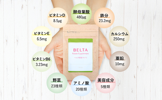 BELTA 葉酸サプリ 120粒　5袋セット　ベルタ120粒5袋