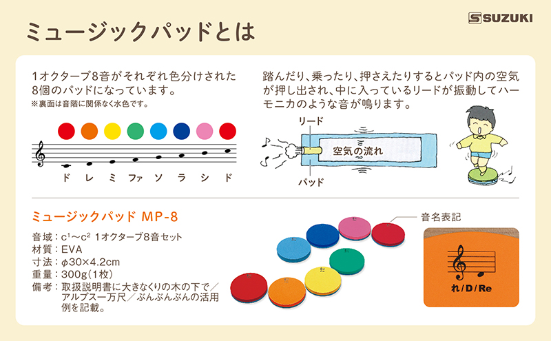 乗って、押さえて、全身で楽しもう！ ミュージックパッド MP-8