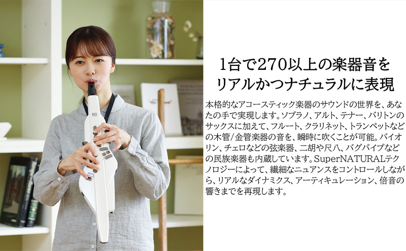 【Roland】電子管楽器/Aerophone AE-20W(パールホワイト)【配送不可：離島】