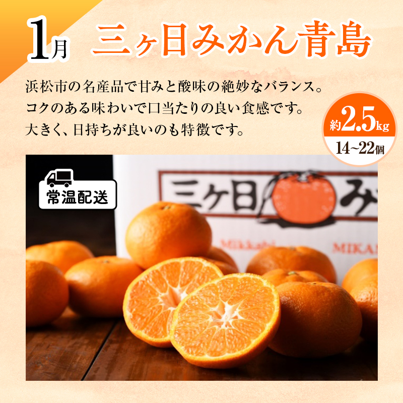 【2027年1月中旬より発送】 フルーツ 定期便 2ヶ月 三ヶ日みかん 紅ほっぺ フルーツ定期便 青島みかん みかん いちご 果物 旬のフルーツ 旬の果物 季節のフルーツ 静岡 静岡県 浜松市 2回 定期 【配送不可：離島】
