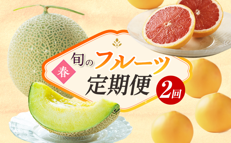 【2027年4月上旬より発送】浜松市のフルーツ定期便 2回（4月～5月）グレープフルーツ・クラウンメロン