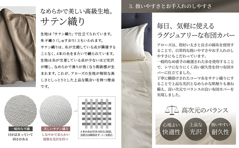 日本製 掛け布団カバー クイーンサイズ 希少なピンタック仕様 綿サテン アローズ 「リードピンク」 寝具 