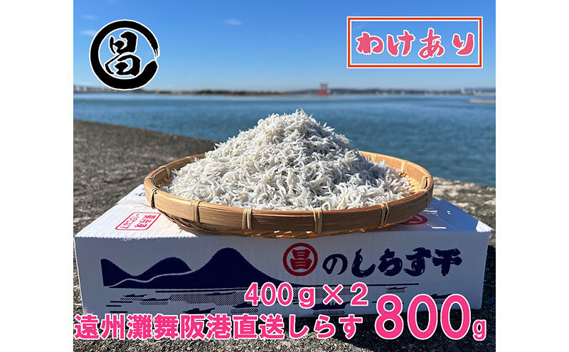 わけあり しらす 遠州灘舞阪港直送 しらす干し 800g（400g×2袋） 冷凍 シラス 訳アリ 【配送不可：離島】 浜松市