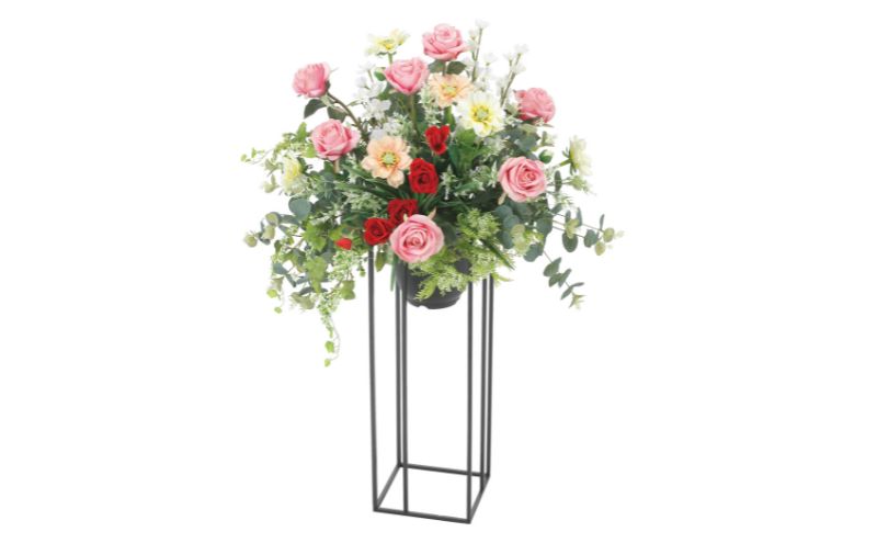 光の楽園 フレンチローズスタンド1.0【配送不可：北海道・沖縄・離島】 インテリア 光触媒 人工植物 造花 フェイクグリーン 花 フラワー 清浄 消臭 浜松市