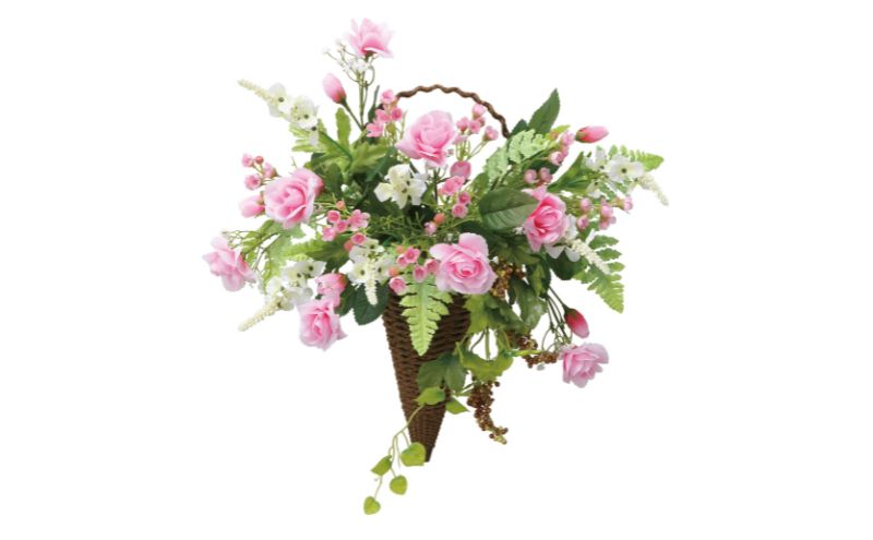 光の楽園 壁掛けピンクコーン【配送不可：北海道・沖縄・離島】 インテリア 光触媒 人工植物 造花 フェイクグリーン 花 フラワー 清浄 消臭 浜松市