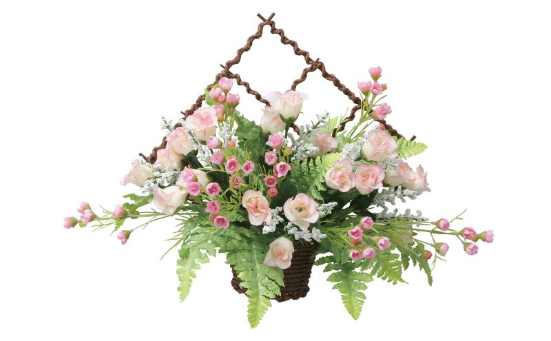 光の楽園 壁掛けミニローズP【配送不可：北海道・沖縄・離島】 インテリア 光触媒 人工植物 造花 フェイクグリーン 花 フラワー 清浄 消臭 浜松市