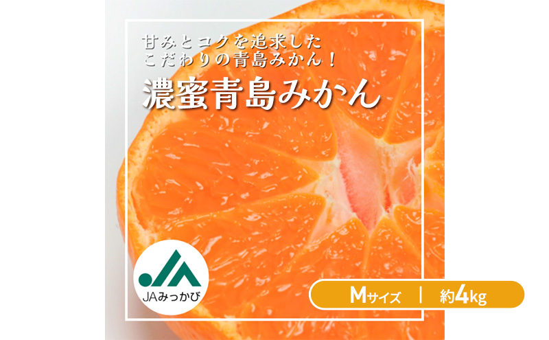 JAみっかび 濃蜜青島みかん M 約4kg 青島 三ヶ日みかん みかん ミカン 蜜柑 ギフト 甘い 糖度 静岡 浜松市