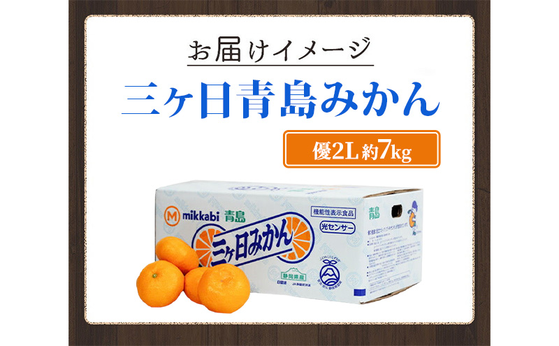 ミカちゃんマークの三ヶ日青島みかん 優2L 約7kg（目安：約40個） みかん ミカン 果物 フルーツ 静岡 浜松市