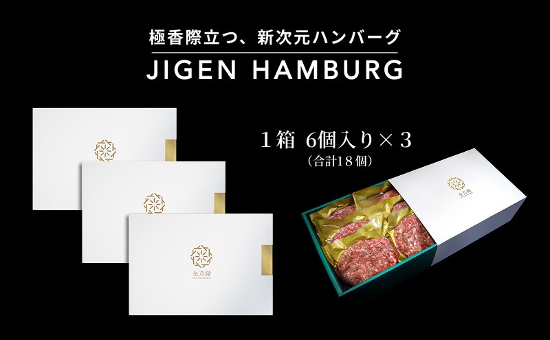 次元ハンバーグ120g×18個 【配送不可：離島】金乃縁 ハンバーグ 冷凍 国産 三ヶ日牛 牛肉 トリュフ風味 ギフト 冷凍食品 惣菜 静岡 浜松市