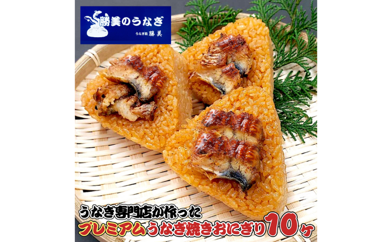 勝美のプレミアムうなぎ焼きおにぎり 100g✕10ヶ入 山椒5袋 加工品 惣菜 おにぎり 鰻 ウナギ 冷凍 インスタント 簡単調理 静岡 浜松市
