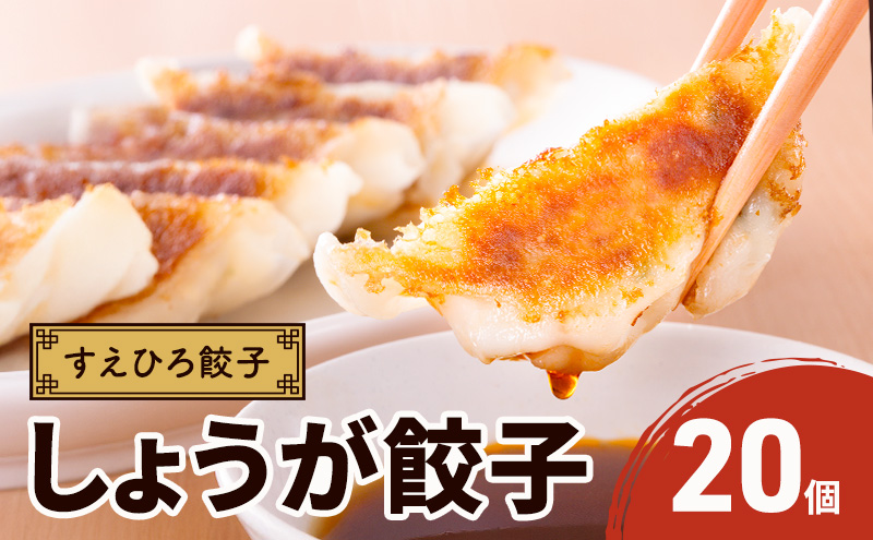 すえひろ餃子（しょうが餃子） 20個 タレ・唐辛子付き 餃子 浜松餃子 ギョーザ 冷凍餃子 具沢山 国産 ビールのお供 つまみ 静岡 浜松市