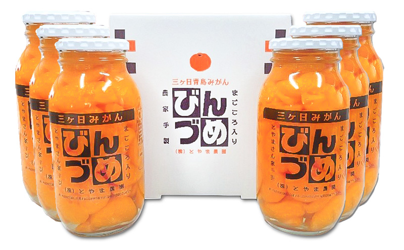 とやま農園　三ヶ日みかんのびん詰め6本セット（900g×6本）静岡　浜松市