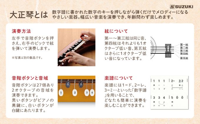 大正琴を弾いてみよう！大正琴とCD付き教則本 入門セット