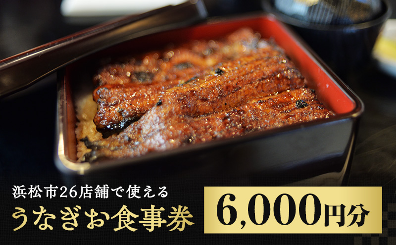 浜松うなぎ食事券6,000円分