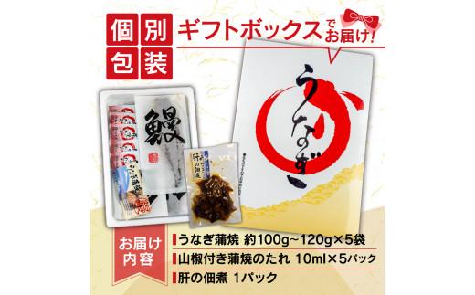 【3カ月定期】うなぎ 蒲焼 国産 鰻 たっぷり 5尾 約500g 肝 佃煮 ギフトボックス セット 老舗 専門店 うなぎ処京丸