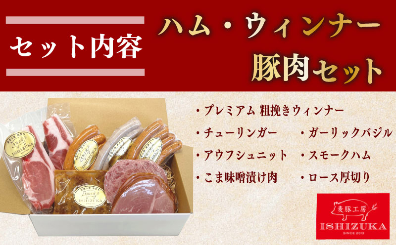 豚肉 ハム ウインナー 特選 ドイツ コンテスト IFFA 金賞 7 品 セット（ロース厚切り2枚入り） お歳暮 お中元 贈答用 ギフト用