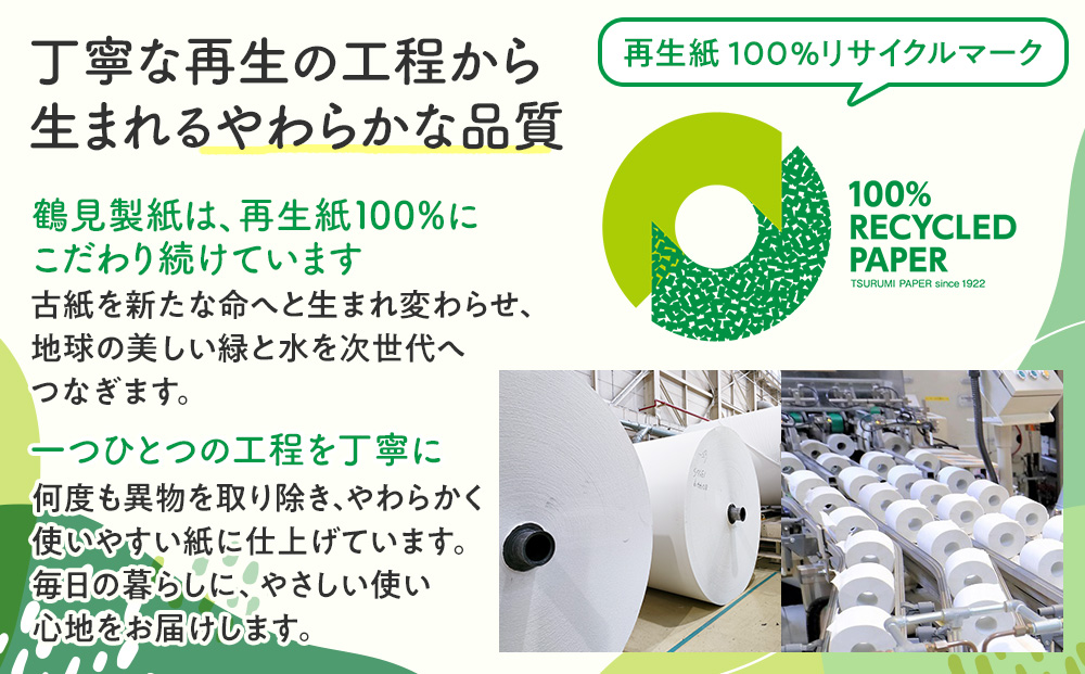 【北海道・沖縄・離島配送専用ページ】トイレットペーパー  シングル 2倍巻き 6ロール×8パック 計48ロール 無香料 備蓄 防災 沼津 鶴見製紙 再生紙 やわらか