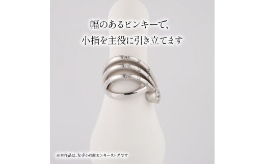 Pt ダイヤモンド ジュエリー ピンキー リング プラチナ HARA RING シリーズ 宝石 宝飾品 指輪 karati セスタディカラッチジャパン カラッチ ジャパン KARATI 沼津市 国内 製造