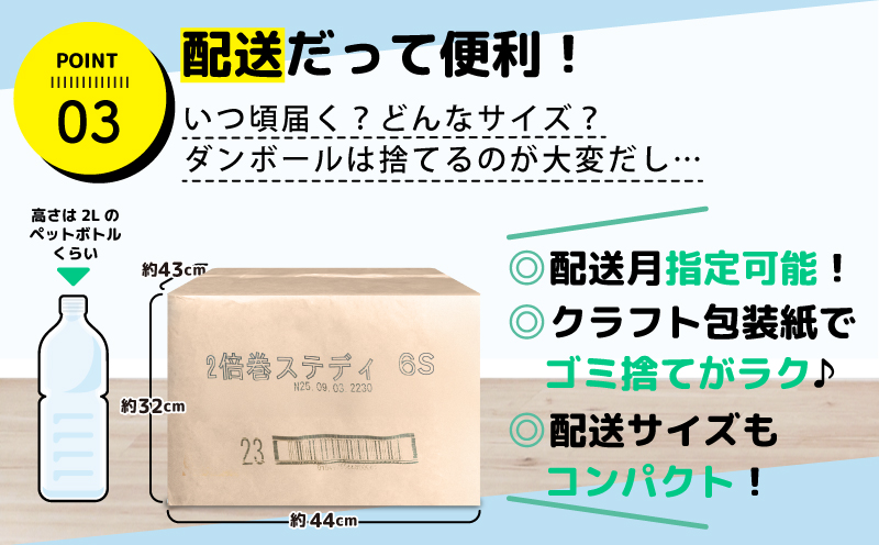 【2026年3月発送】 トイレットペーパー 48ロール シングル 2倍巻き 6ロール 8パック 96ロール 分 無香料 長持ち 沼津 鶴見製紙 10000円