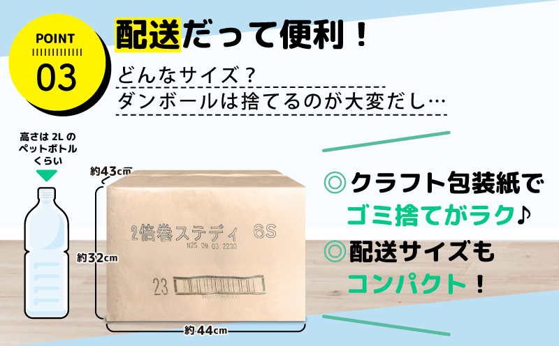 【北海道・沖縄・離島配送専用ページ】トイレットペーパー  シングル 2倍巻き 6ロール×8パック 計48ロール 無香料 備蓄 防災 沼津 鶴見製紙 再生紙 やわらか